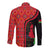 Malawi Patterns Long Sleeve Button Shirt Blended with Flag Colors & National Emblem - Cultural Fusion Design