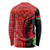 Malawi Patterns Long Sleeve Shirt Blended with Flag Colors & National Emblem - Cultural Fusion Design