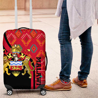 Malawi Patterns Luggage Cover Blended with Flag Colors & National Emblem - Cultural Fusion Design