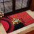 Malawi Patterns Rubber Doormat Blended with Flag Colors & National Emblem - Cultural Fusion Design