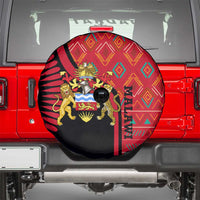 Malawi Patterns Spare Tire Cover Blended with Flag Colors & National Emblem - Cultural Fusion Design