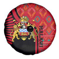 Malawi Patterns Spare Tire Cover Blended with Flag Colors & National Emblem - Cultural Fusion Design