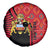 Malawi Patterns Spare Tire Cover Blended with Flag Colors & National Emblem - Cultural Fusion Design