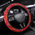 Malawi Patterns Steering Wheel Cover Blended with Flag Colors & National Emblem - Cultural Fusion Design