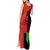 Malawi Patterns Tank Maxi Dress Blended with Flag Colors & National Emblem - Cultural Fusion Design