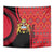 Malawi Patterns Tapestry Blended with Flag Colors & National Emblem - Cultural Fusion Design