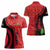 Malawi Patterns Women Polo Shirt Blended with Flag Colors & National Emblem - Cultural Fusion Design