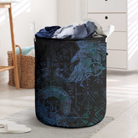 Odin Norse Mythology Laundry Basket Viking Rune Art Style