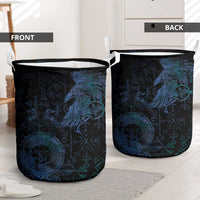 Odin Norse Mythology Laundry Basket Viking Rune Art Style