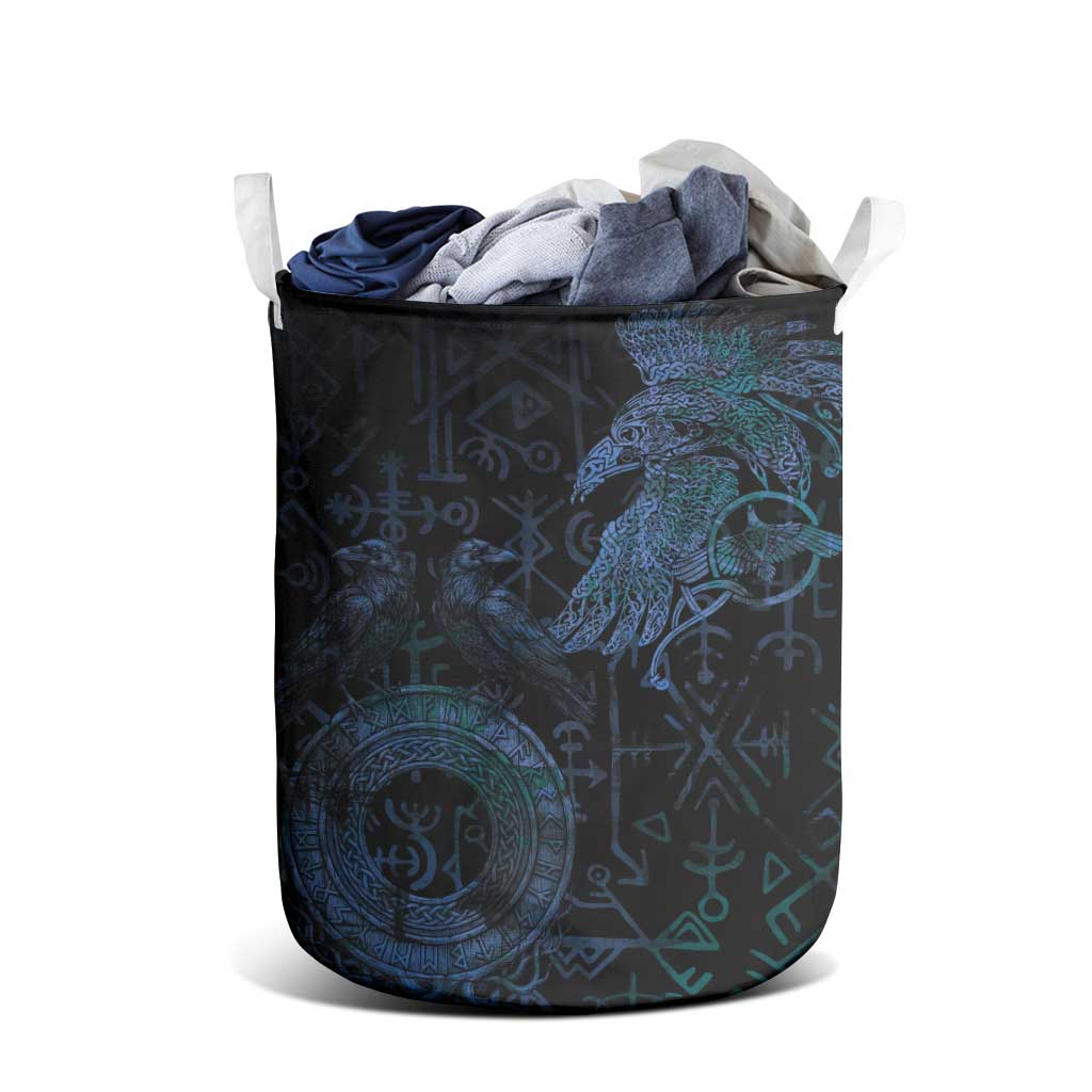 Odin Norse Mythology Laundry Basket Viking Rune Art Style