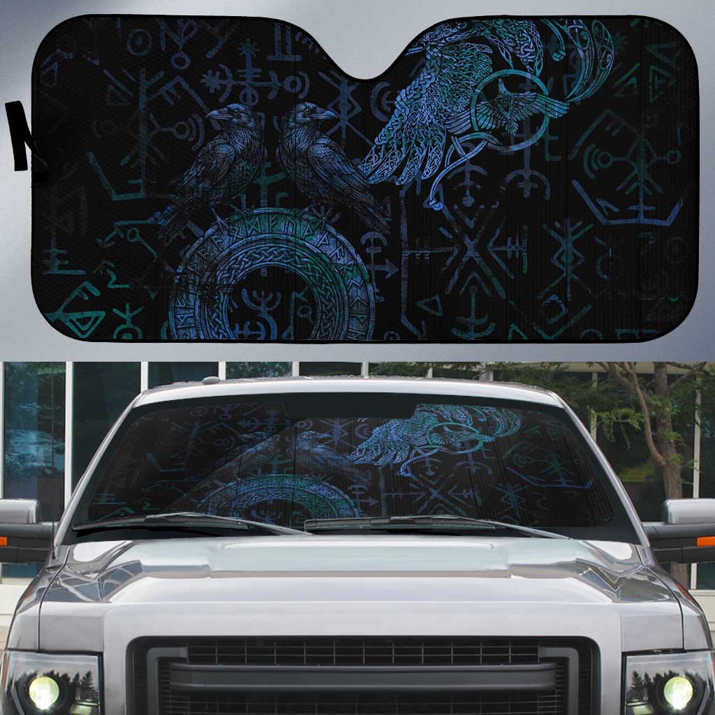 Odin Norse Mythology Auto Sun Shade Viking Rune Art Style