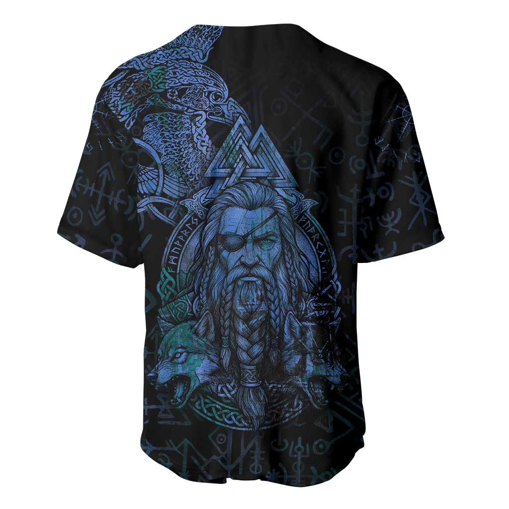Odin Norse Mythology Baseball Jersey Viking Rune Art Style
