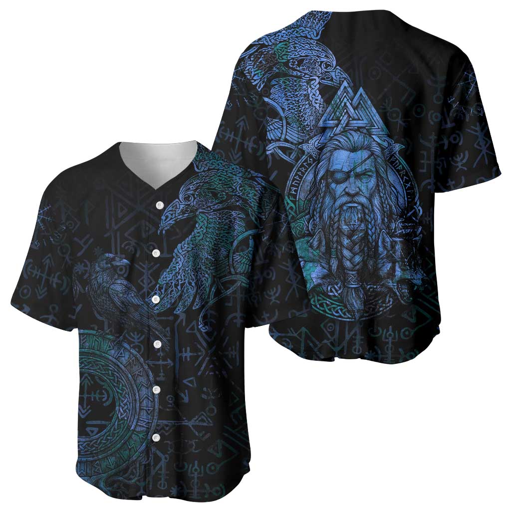 Odin Norse Mythology Baseball Jersey Viking Rune Art Style