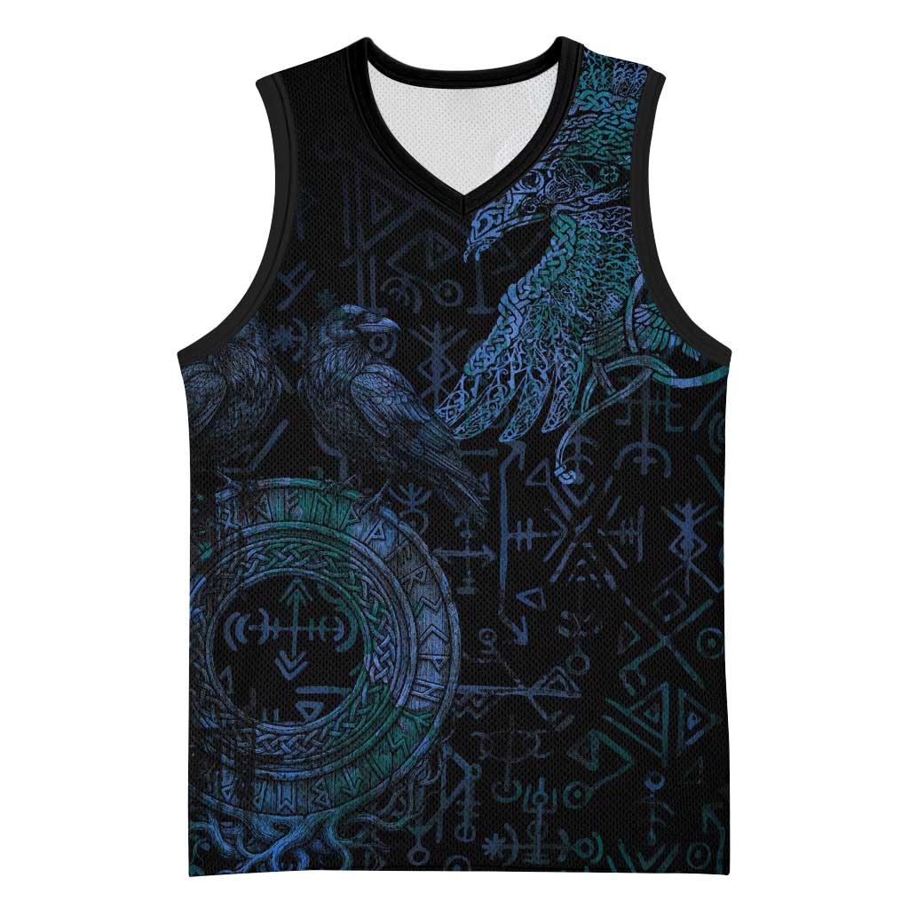 Odin Norse Mythology Basketball Jersey Viking Rune Art Style