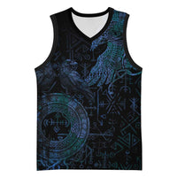 Odin Norse Mythology Basketball Jersey Viking Rune Art Style
