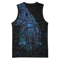Odin Norse Mythology Basketball Jersey Viking Rune Art Style
