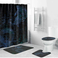 Odin Norse Mythology Bathroom Set Viking Rune Art Style
