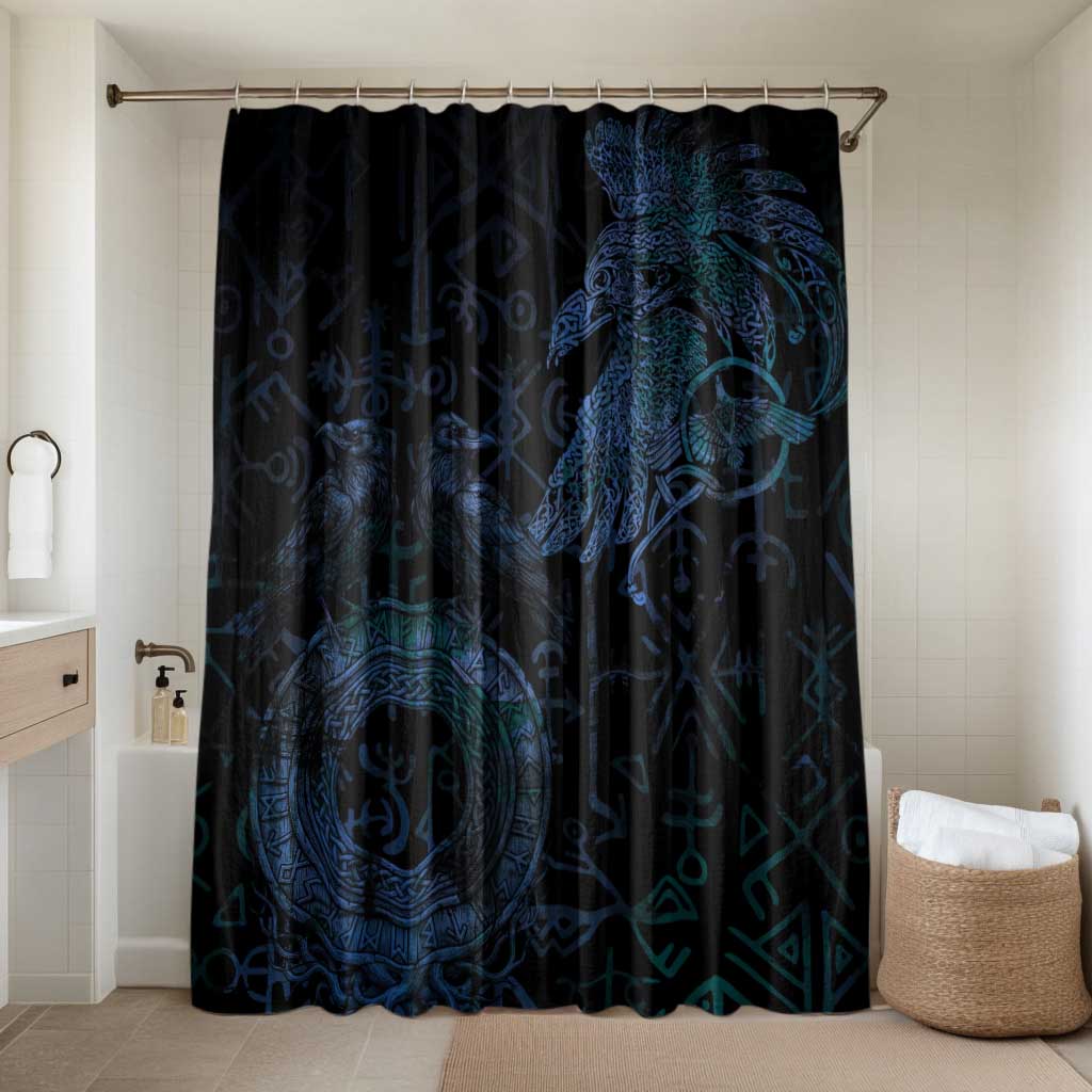 Odin Norse Mythology Bathroom Set Viking Rune Art Style