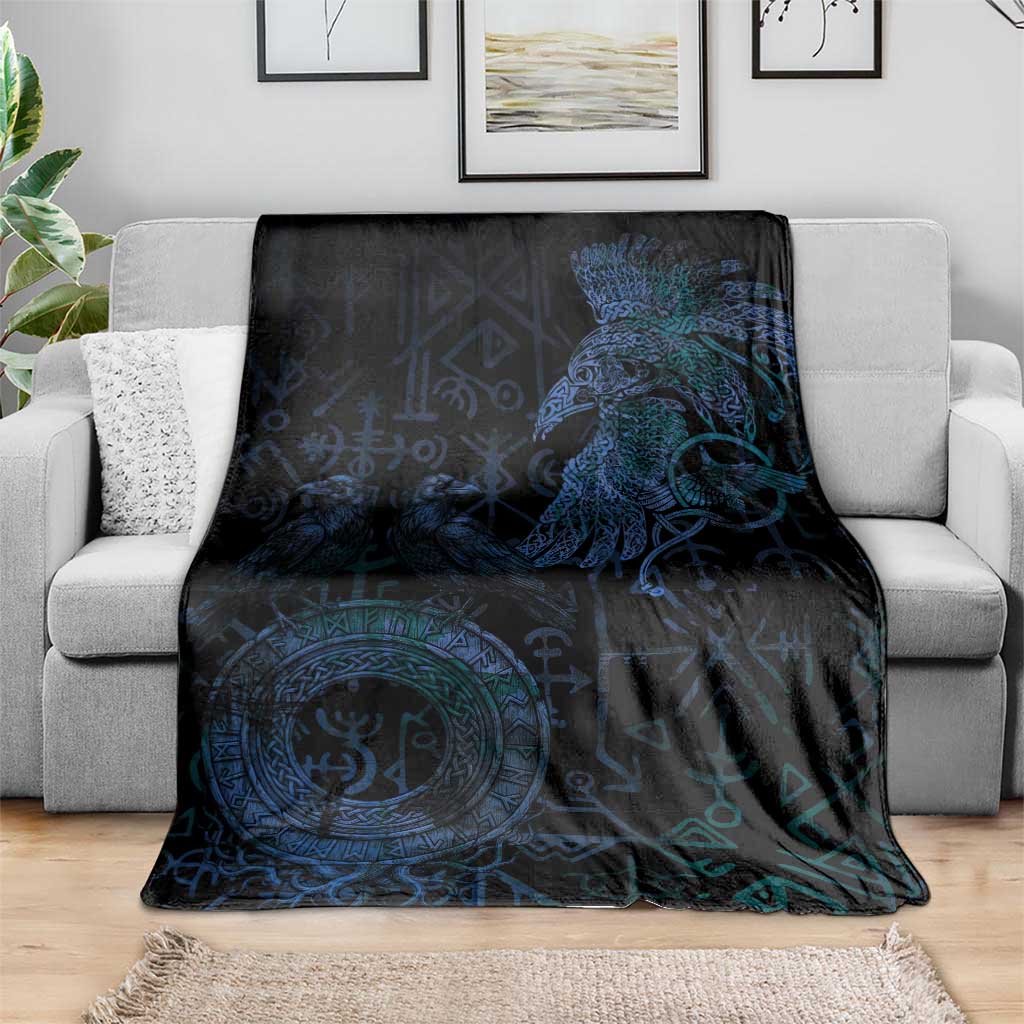 Odin Norse Mythology Blanket Viking Rune Art Style