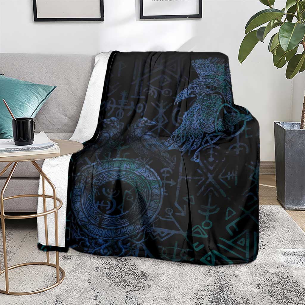 Odin Norse Mythology Blanket Viking Rune Art Style