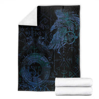 Odin Norse Mythology Blanket Viking Rune Art Style