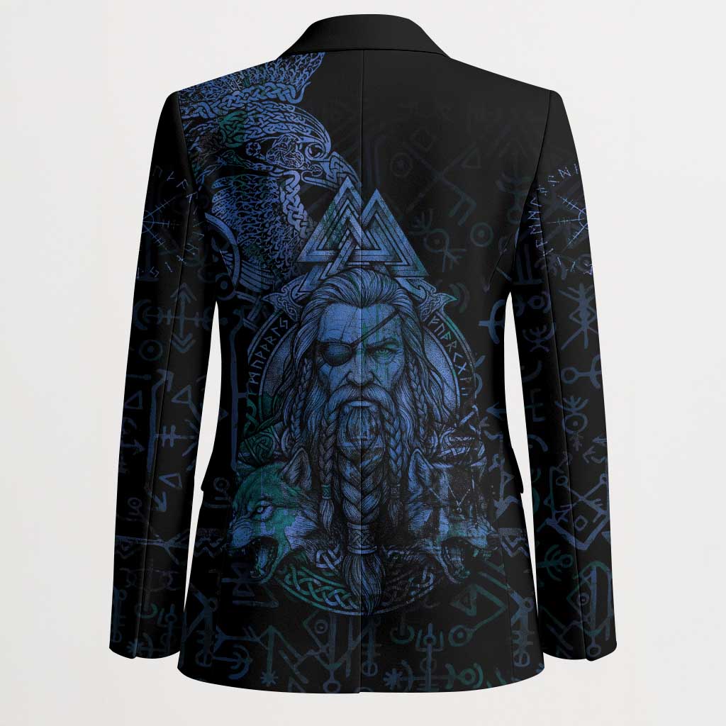 Odin Norse Mythology Blazer Viking Rune Art Style