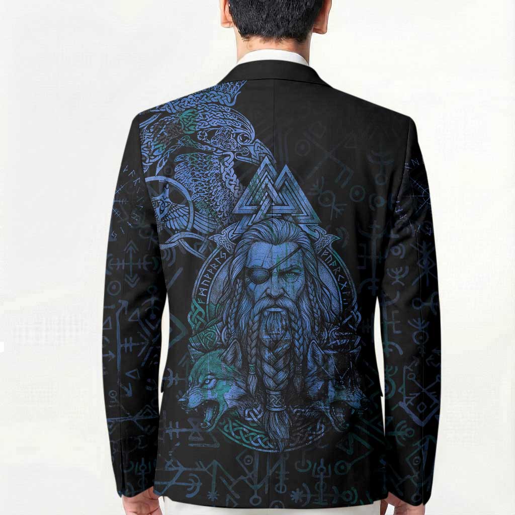 Odin Norse Mythology Blazer Viking Rune Art Style