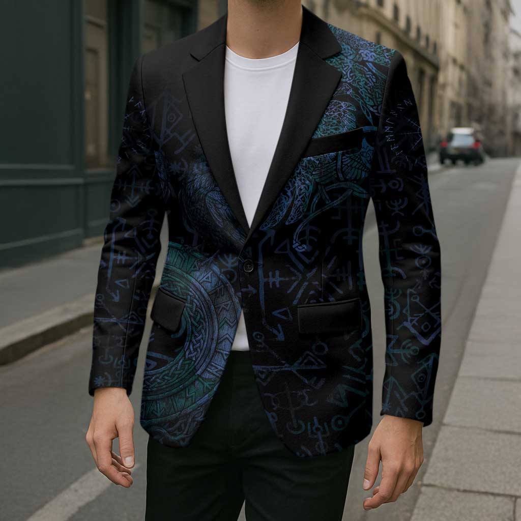 Odin Norse Mythology Blazer Viking Rune Art Style