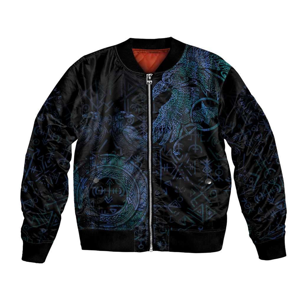 Odin Norse Mythology Bomber Jacket Viking Rune Art Style
