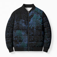 Odin Norse Mythology Bomber Puffer Jacket Viking Rune Art Style