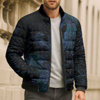 Odin Norse Mythology Bomber Puffer Jacket Viking Rune Art Style