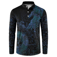 Odin Norse Mythology Button Sweatshirt Viking Rune Art Style