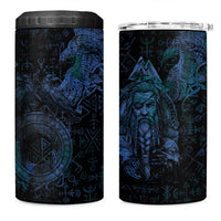 Odin Norse Mythology 4 in 1 Can Cooler Tumbler Viking Rune Art Style