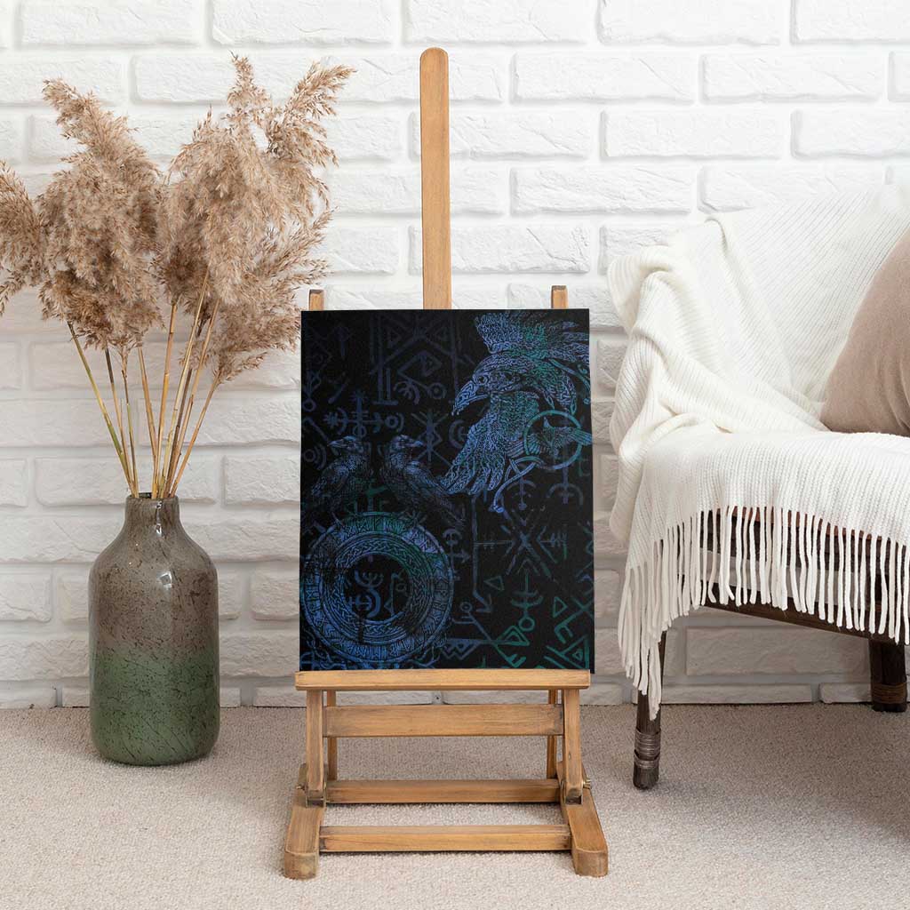 Odin Norse Mythology Canvas Wall Art Viking Rune Art Style