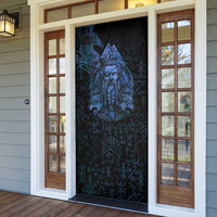 Odin Norse Mythology Door Cover Viking Rune Art Style