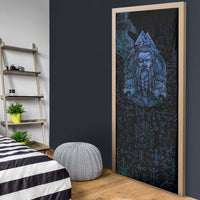 Odin Norse Mythology Door Cover Viking Rune Art Style