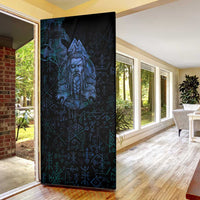 Odin Norse Mythology Door Cover Viking Rune Art Style