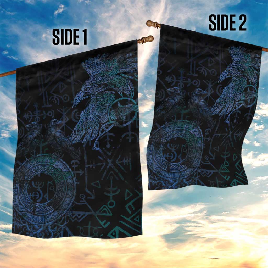 Odin Norse Mythology Garden Flag Viking Rune Art Style