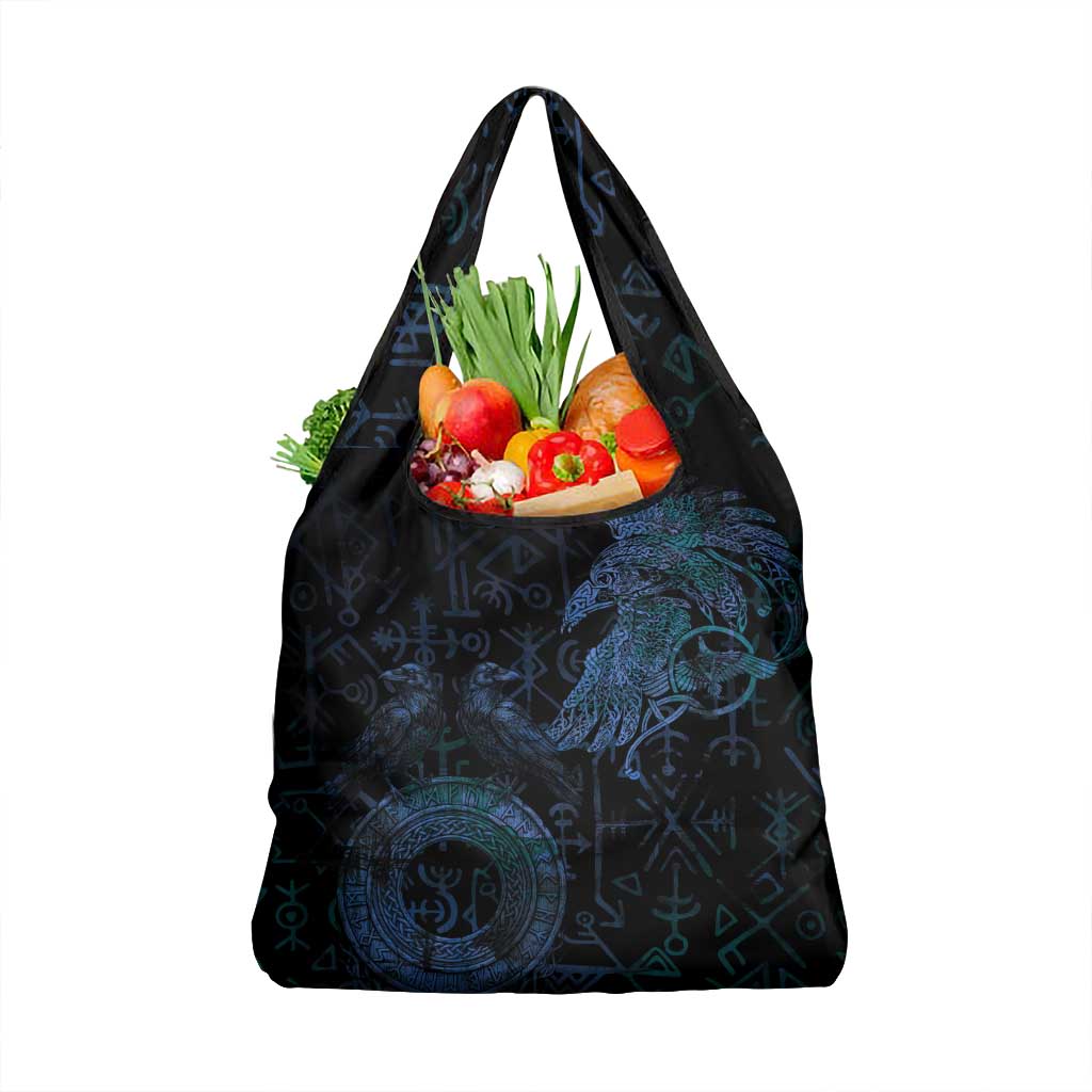 Odin Norse Mythology Grocery Bag Viking Rune Art Style