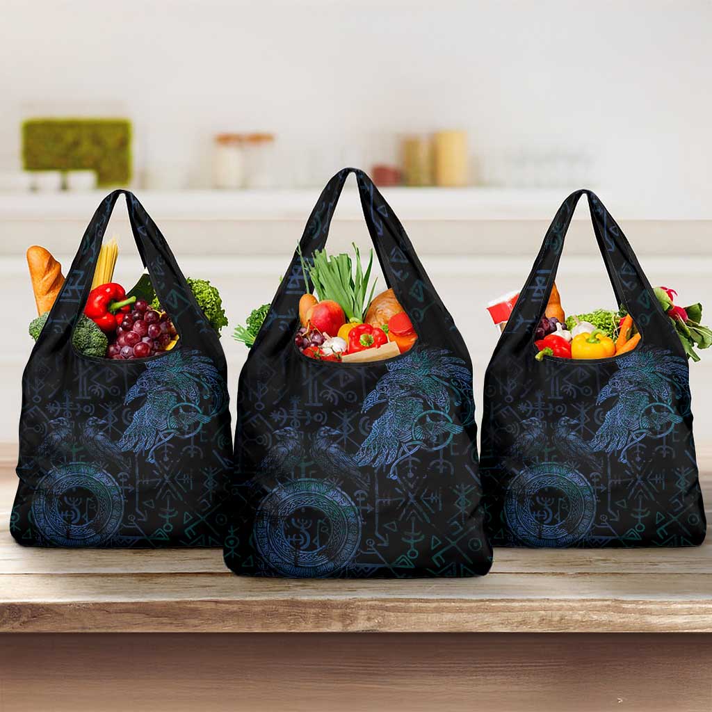 Odin Norse Mythology Grocery Bag Viking Rune Art Style
