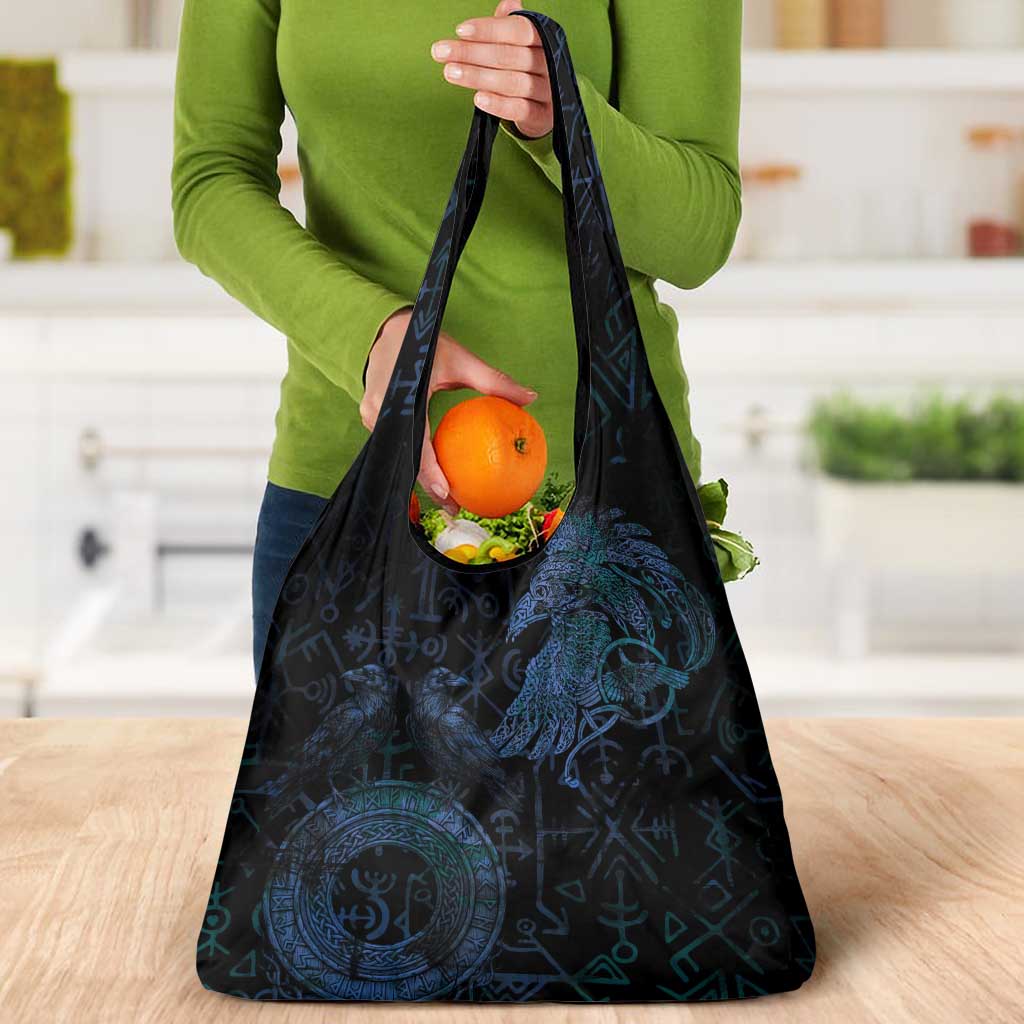 Odin Norse Mythology Grocery Bag Viking Rune Art Style