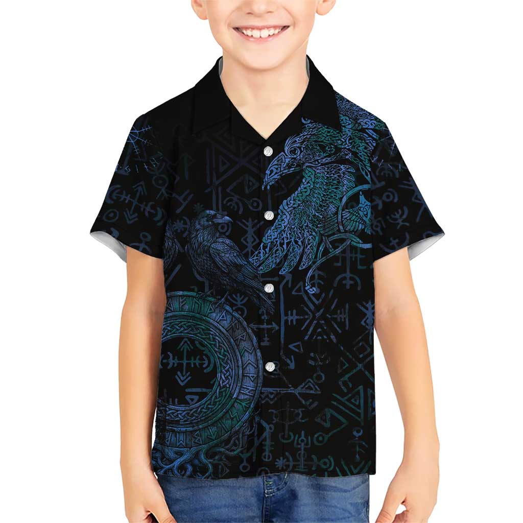 Odin Norse Mythology Hawaiian Shirt Viking Rune Art Style