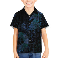 Odin Norse Mythology Kid Hawaiian Shirt Viking Rune Art Style