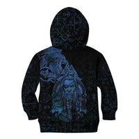 Odin Norse Mythology Kid Hoodie Viking Rune Art Style