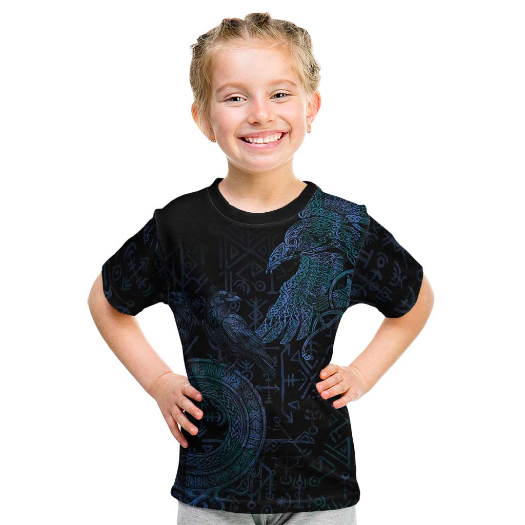 Odin Norse Mythology Kid T Shirt Viking Rune Art Style