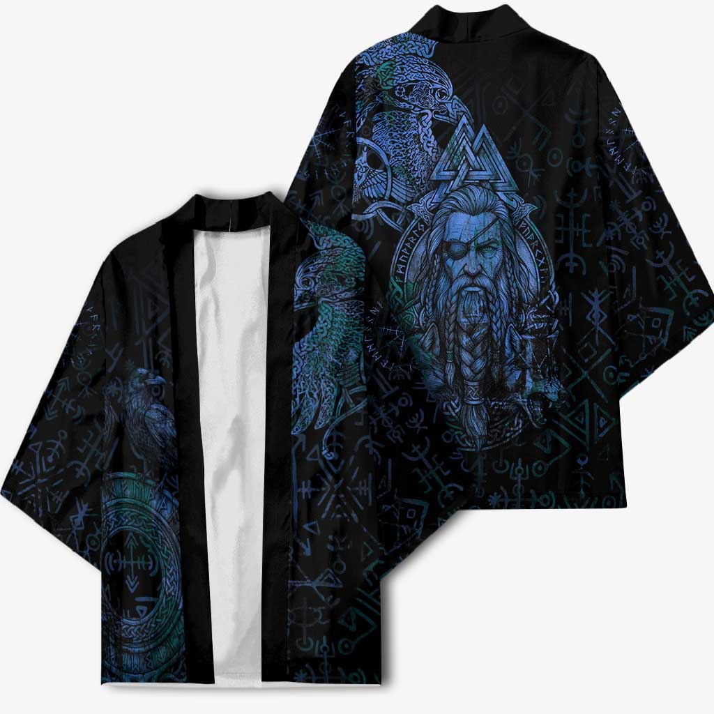 Odin Norse Mythology Kimono Viking Rune Art Style