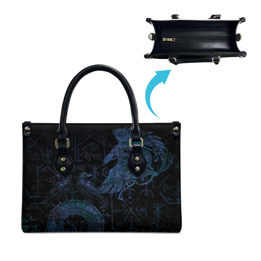 Odin Norse Mythology Leather Bag Viking Rune Art Style