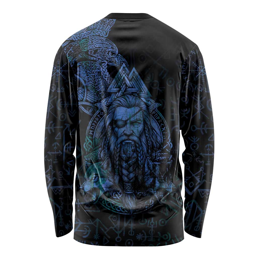 Odin Norse Mythology Long Sleeve Shirt Viking Rune Art Style