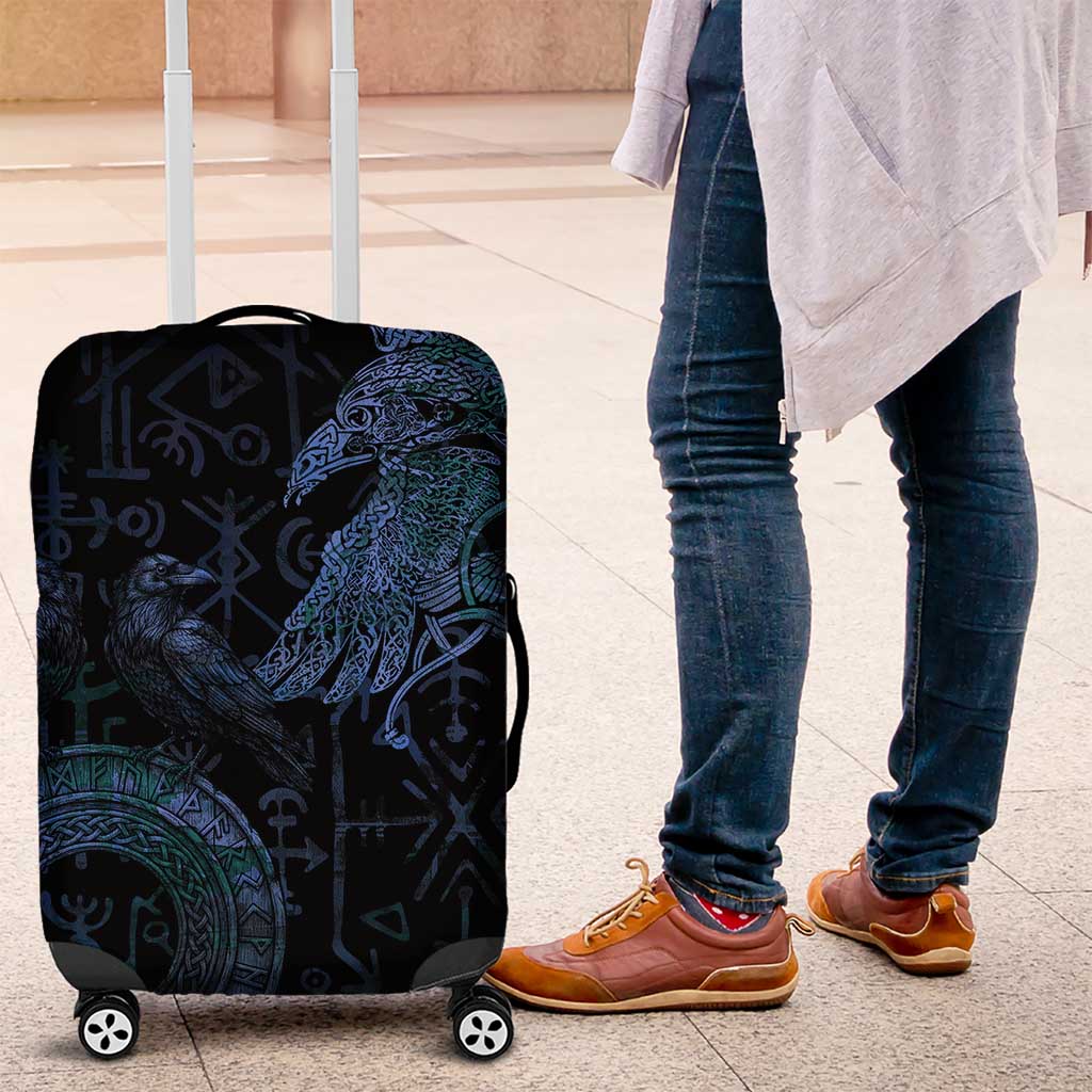 Odin Norse Mythology Luggage Cover Viking Rune Art Style