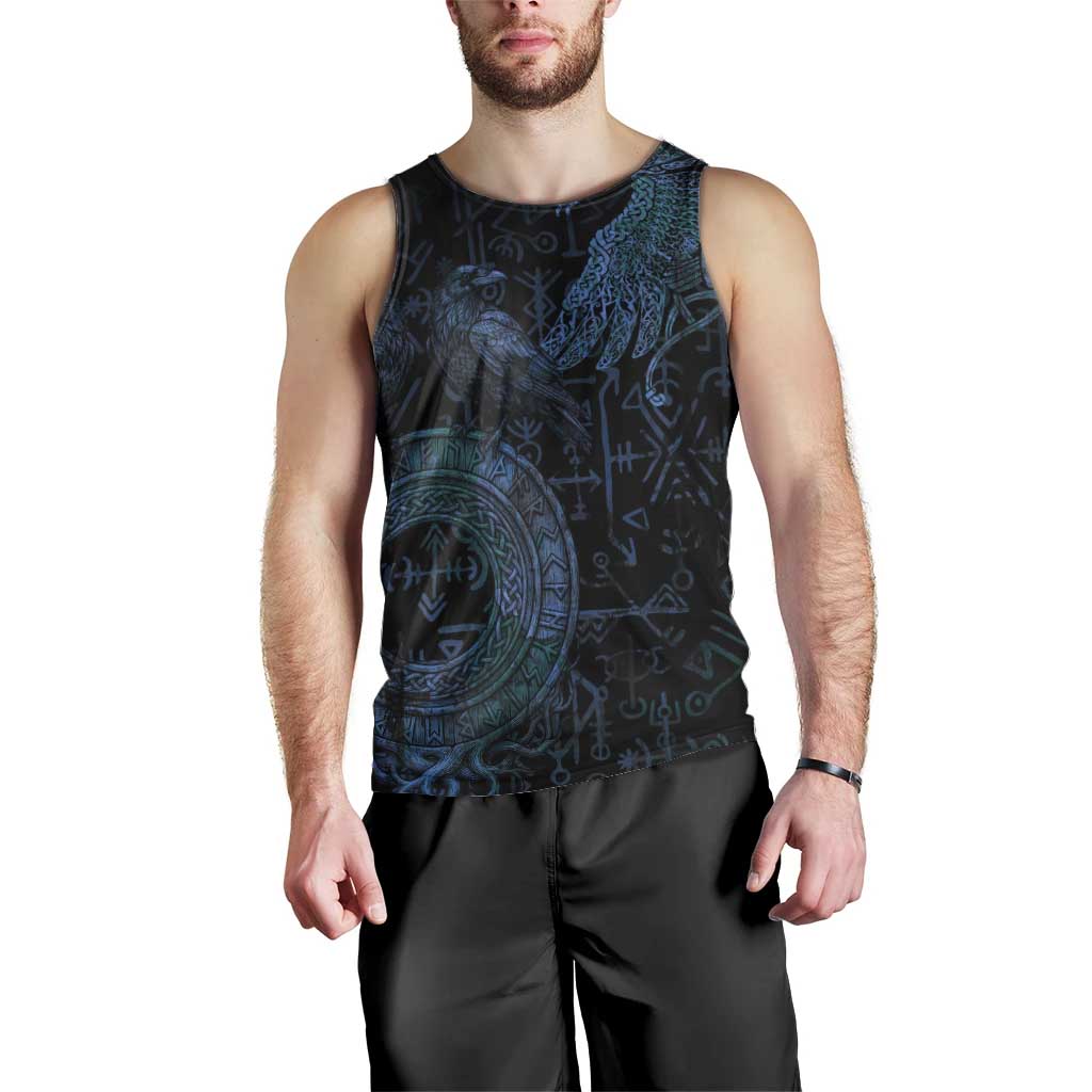 Odin Norse Mythology Men Tank Top Viking Rune Art Style
